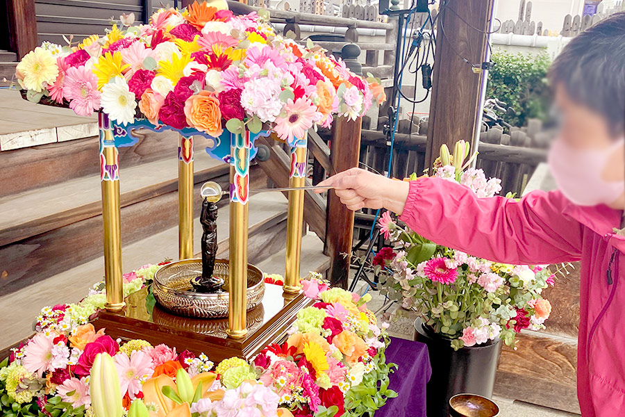 多聞院花まつり_ロスフラワー装飾